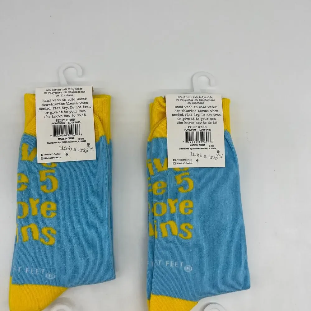 Two Left Feet Bundle of 4 Pair Funny Socks